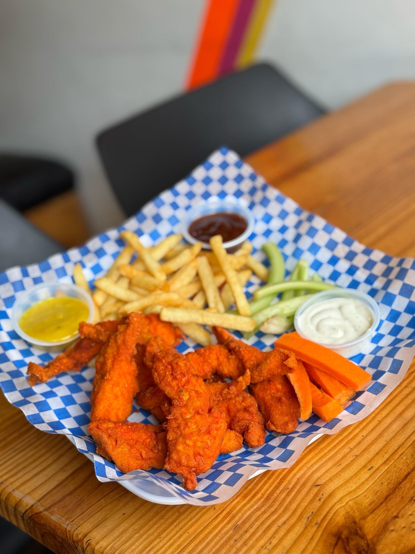 Chicken tenders con papas
